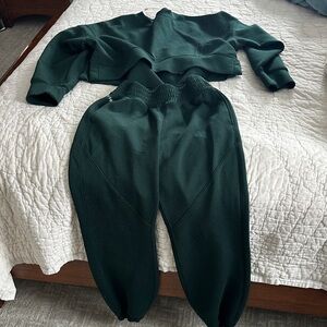 Matching jogger set with cropped sweatshirt